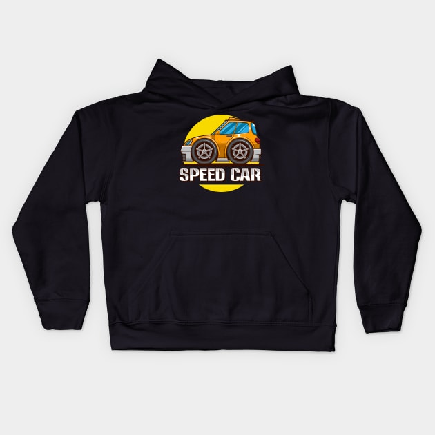 Joyful Car Cartoon Kids Hoodie by Harrisaputra